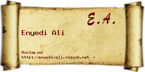Enyedi Ali névjegykártya